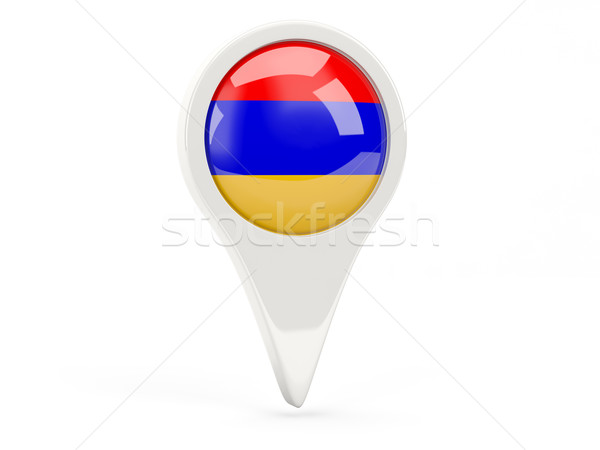 Round flag icon of armenia Stock photo © MikhailMishchenko
