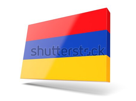 Square icon with flag of armenia Stock photo © MikhailMishchenko