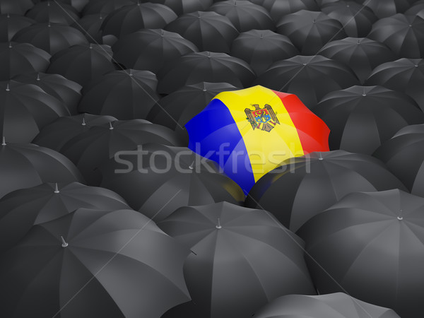 Foto d'archivio: Ombrello · bandiera · Moldova · nero · ombrelli · pioggia