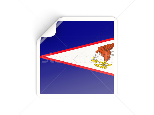 Placu naklejki banderą Samoa Amerykańskie odizolowany biały Zdjęcia stock © MikhailMishchenko