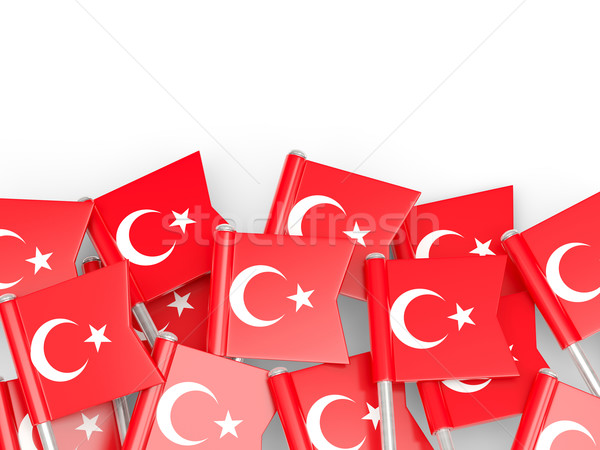 Zászló tő Törökország izolált fehér világ Stock fotó © MikhailMishchenko