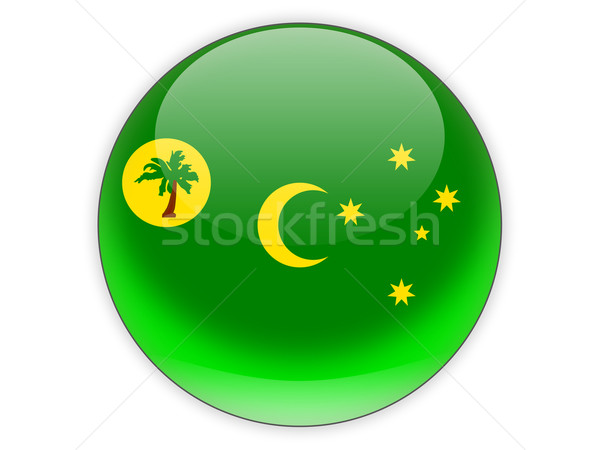 Round icon with flag of cocos islands Stock photo © MikhailMishchenko
