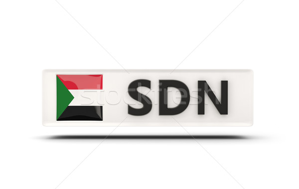 Kare ikon bayrak Sudan iso kod Stok fotoğraf © MikhailMishchenko