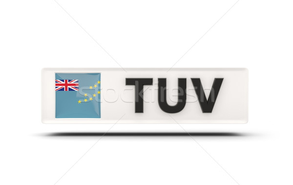 Vierkante icon vlag Tuvalu iso code Stockfoto © MikhailMishchenko