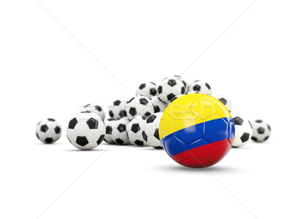 Stock fotó: Futball · zászló · izolált · fehér · 3d · illusztráció · sport