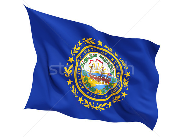 Flag of new hampshire, US state fluttering flag Stock photo © MikhailMishchenko
