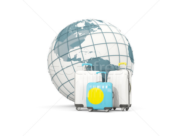 Bagages pavillon trois sacs monde 3d illustration [[stock_photo]] © MikhailMishchenko