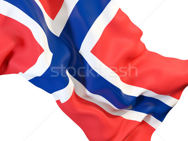 Foto stock: Bandeira · Noruega · ilustração · 3d · viajar