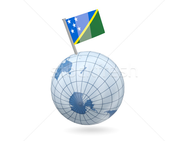 Globe with flag of solomon islands Stock photo © MikhailMishchenko