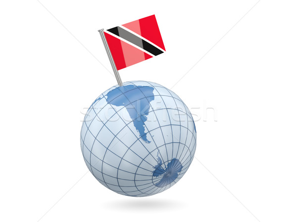 Globe with flag of trinidad and tobago Stock photo © MikhailMishchenko