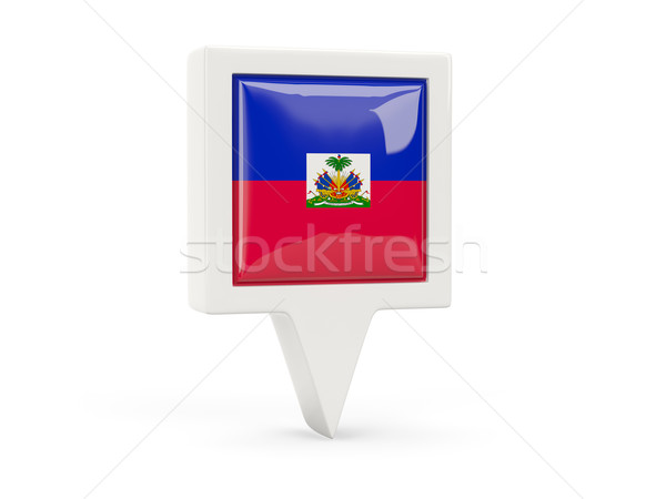 Cuadrados bandera icono Haití aislado blanco Foto stock © MikhailMishchenko
