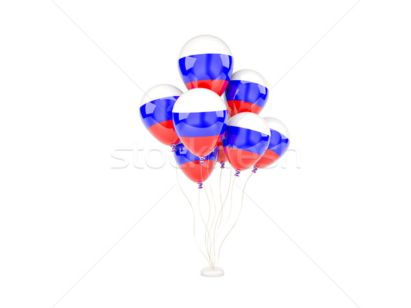 Flying balloons with flag of russia Stock photo © MikhailMishchenko