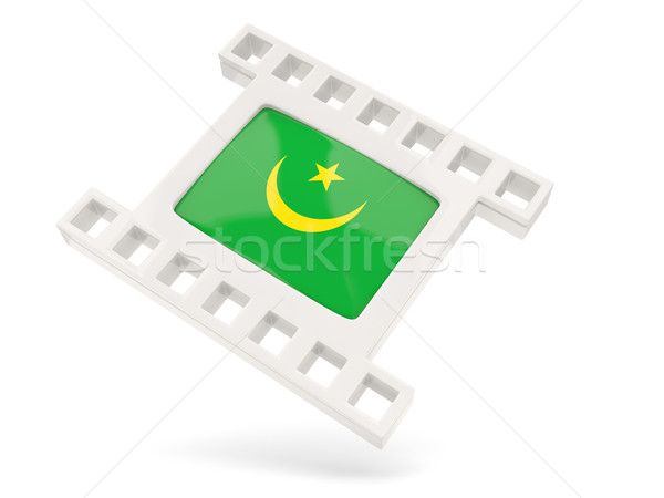 Zdjęcia stock: Film · ikona · banderą · Mauretania · odizolowany · biały