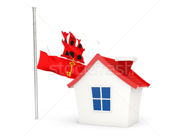 House with flag of gibraltar Stock photo © MikhailMishchenko