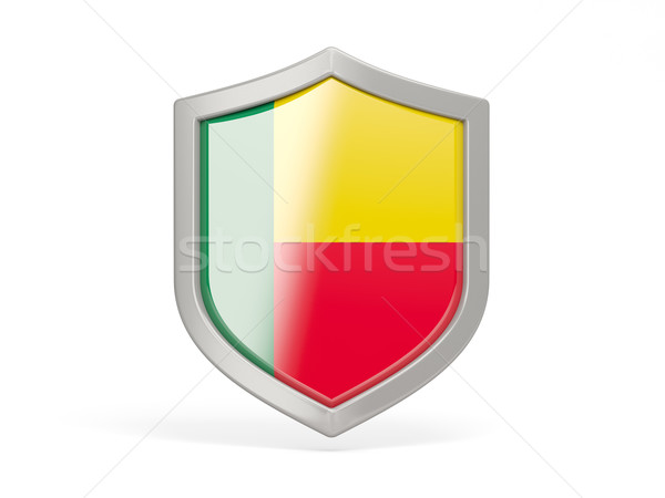 Shield icon with flag of benin Stock photo © MikhailMishchenko