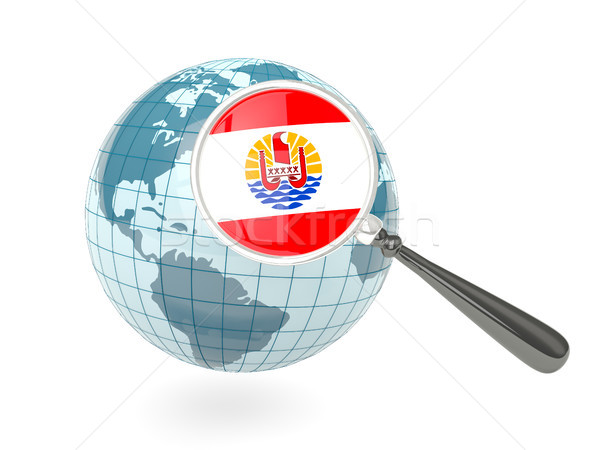 Banderą francuski polinezja niebieski świecie Zdjęcia stock © MikhailMishchenko