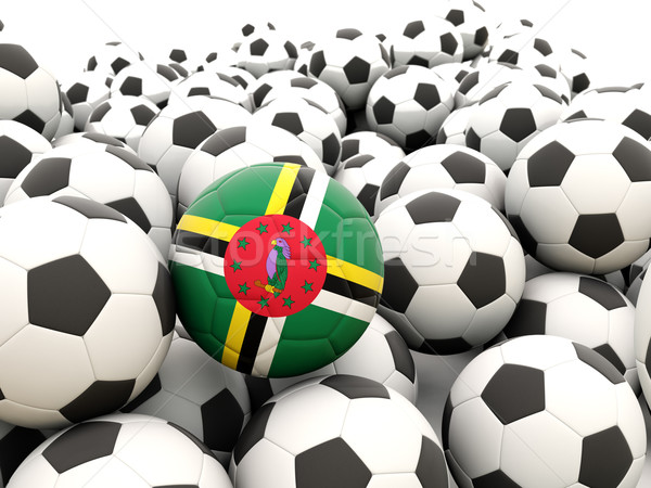 Futebol bandeira Dominica regular verão Foto stock © MikhailMishchenko