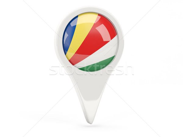 Vlag icon Seychellen geïsoleerd witte kaart Stockfoto © MikhailMishchenko