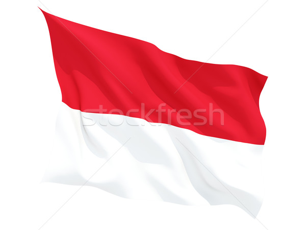 Bandeira Indonésia isolado branco Foto stock © MikhailMishchenko