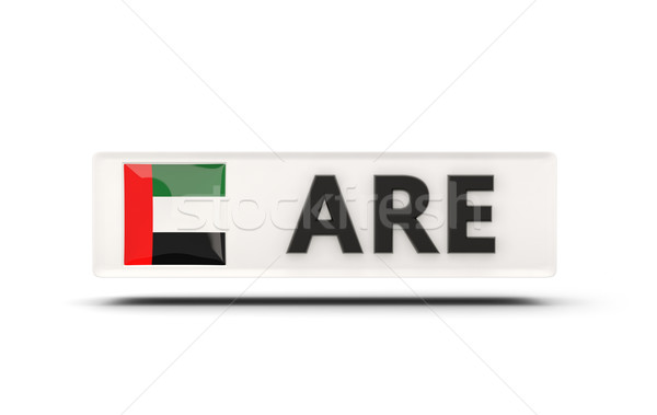 Foto stock: Praça · ícone · bandeira · Emirados · Árabes · Unidos · iso · código