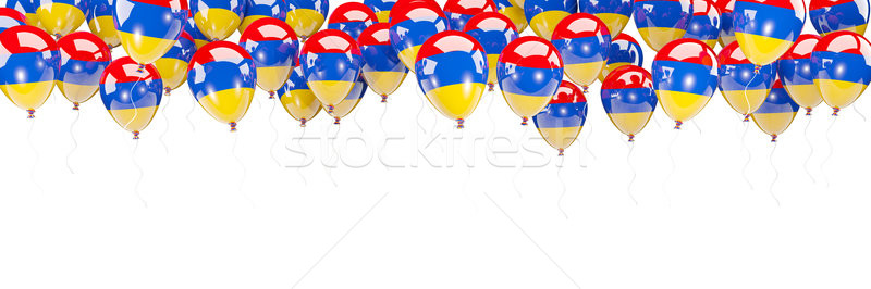 Balloons frame with flag of armenia Stock photo © MikhailMishchenko