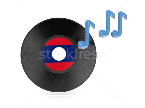 Vinyl disk with flag of laos Stock photo © MikhailMishchenko