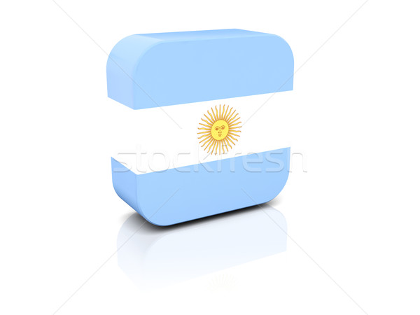 Square icon with flag of argentina Stock photo © MikhailMishchenko