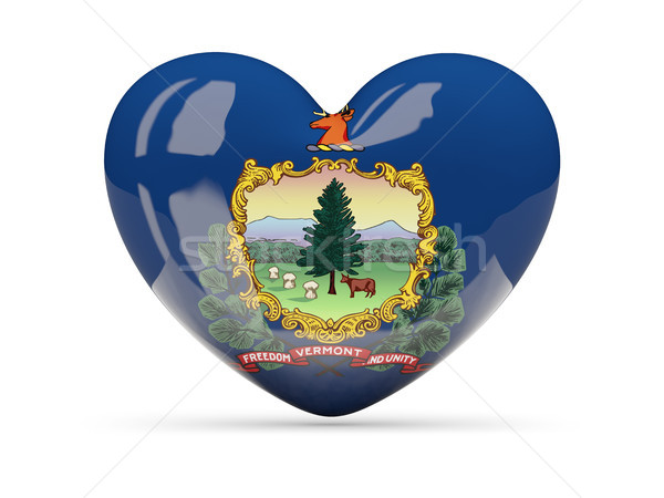Flag of vermont, US state heart icon Stock photo © MikhailMishchenko