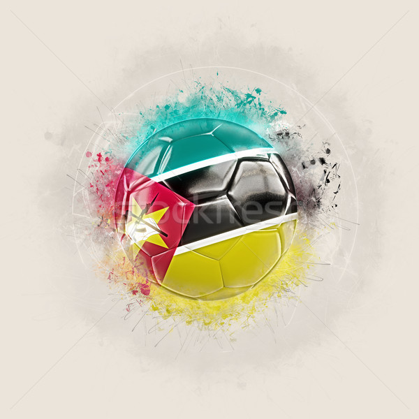 Grunge football with flag of mozambique Stock photo © MikhailMishchenko