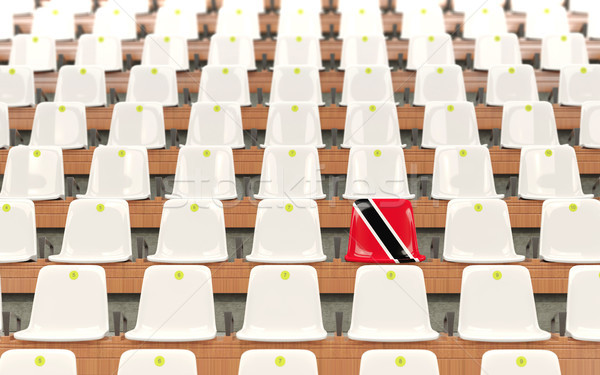 Stadion ülés zászló csetepaté fehér székek Stock fotó © MikhailMishchenko