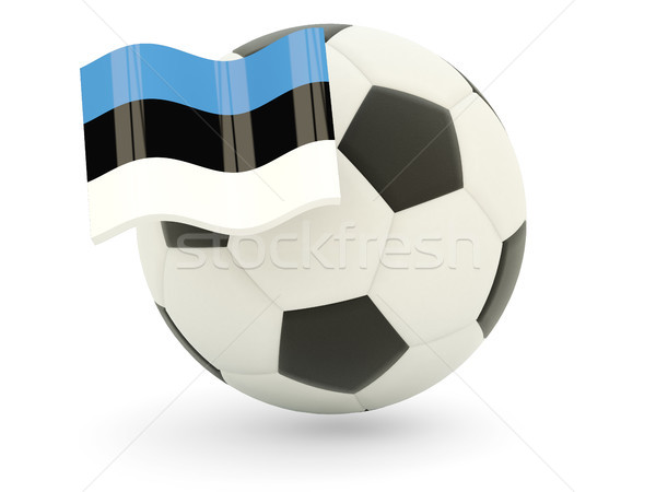 Stock photo: Football with flag of estonia