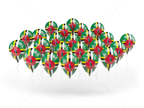 Balloons with flag of dominica Stock photo © MikhailMishchenko