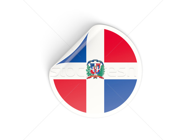 наклейку флаг Доминиканская Республика изолированный белый путешествия Сток-фото © MikhailMishchenko