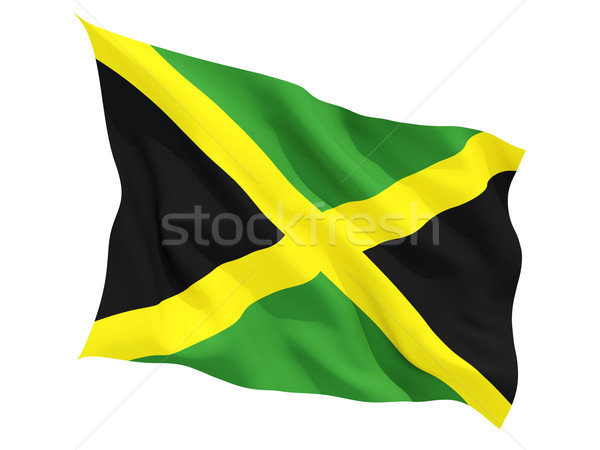 Stock photo: Waving flag of jamaica