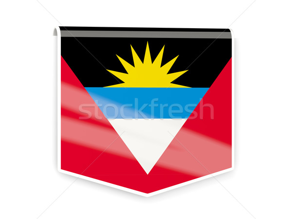 Flag label of antigua and barbuda Stock photo © MikhailMishchenko