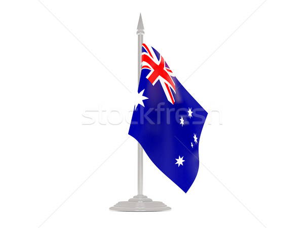 Flag of heard island and mcdonald islands with flagpole. 3d rend Stock photo © MikhailMishchenko