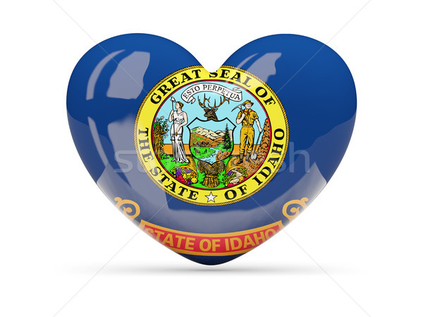 Flag of idaho, US state heart icon Stock photo © MikhailMishchenko