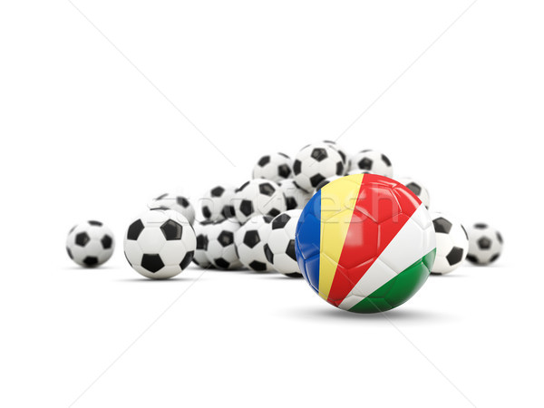 Voetbal vlag geïsoleerd witte 3d illustration Stockfoto © MikhailMishchenko