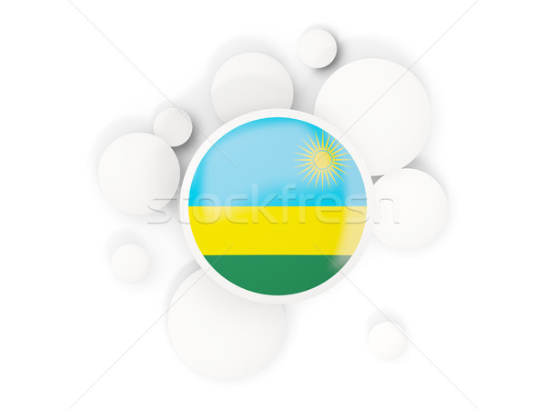 Banderą circles wzór odizolowany biały 3d ilustracji Zdjęcia stock © MikhailMishchenko