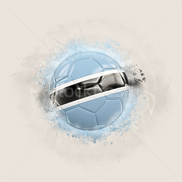 [[stock_photo]]: Grunge · football · pavillon · Botswana · 3d · illustration · monde