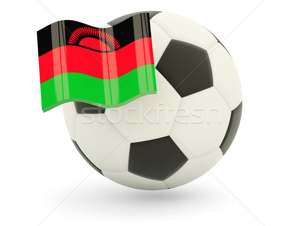 Futball zászló Malawi izolált fehér sport Stock fotó © MikhailMishchenko