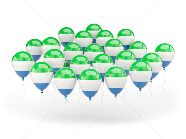 Stock photo: Balloons with flag of sierra leone