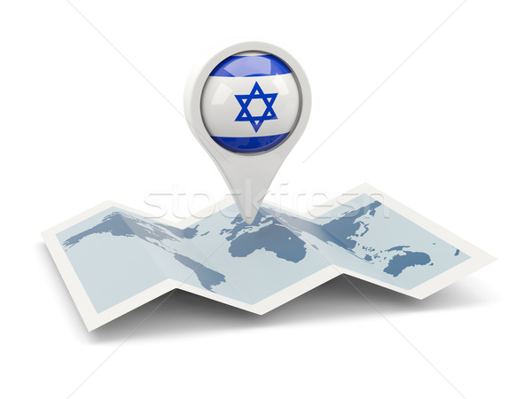 Round pin with flag of israel Stock photo © MikhailMishchenko