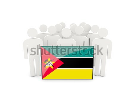 Stockfoto: Mensen · vlag · Argentinië · geïsoleerd · witte · menigte