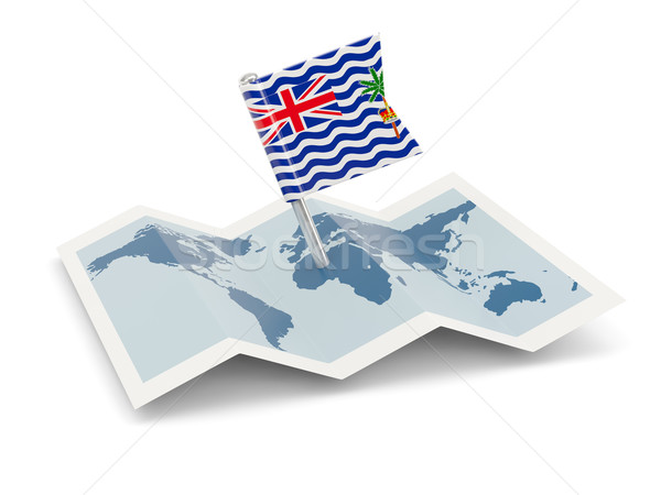 Map with flag of british indian ocean territory Stock photo © MikhailMishchenko