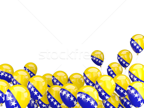 Flying balloons with flag of bosnia and herzegovina Stock photo © MikhailMishchenko