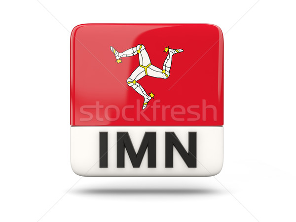 Square icon with flag of isle of man Stock photo © MikhailMishchenko