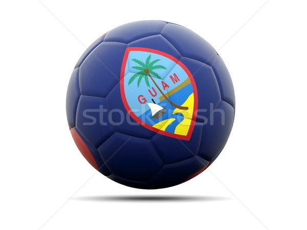 футбола флаг Гуам 3d иллюстрации Футбол спорт Сток-фото © MikhailMishchenko
