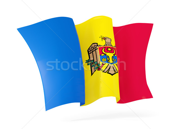 Integet zászló Moldova 3d illusztráció izolált fehér Stock fotó © MikhailMishchenko