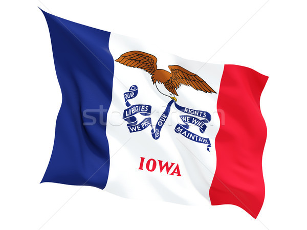 Flag of iowa, US state fluttering flag Stock photo © MikhailMishchenko